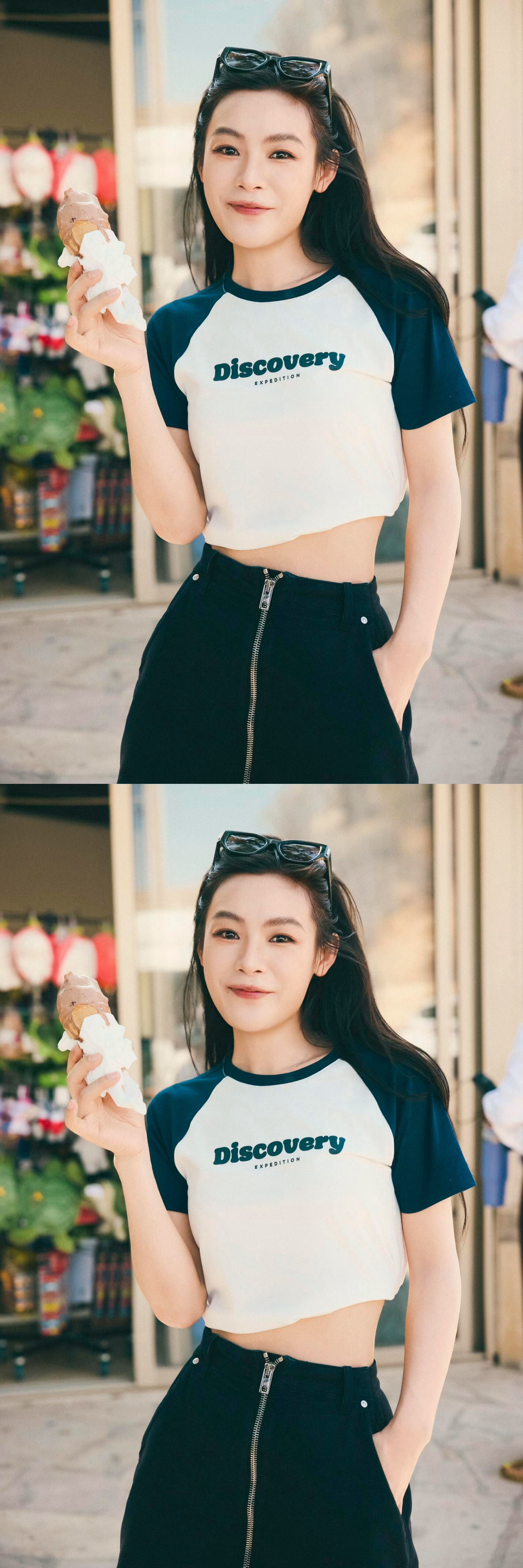 陈丽君塞浦路斯明信片 陈丽君塞浦路斯寄来的明信片 明媚肆意的君君 大大方方露腰吃