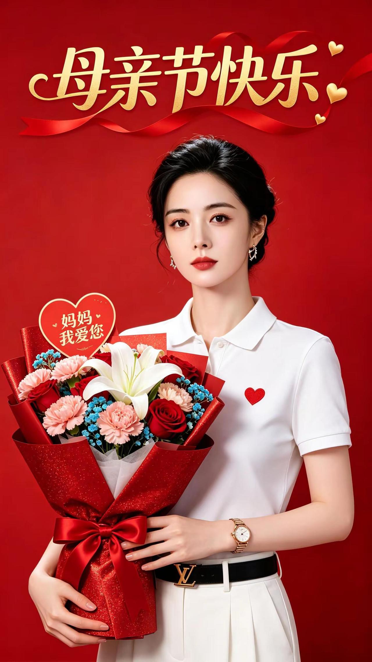 母亲节快乐。AI母亲节温馨风 ai创作