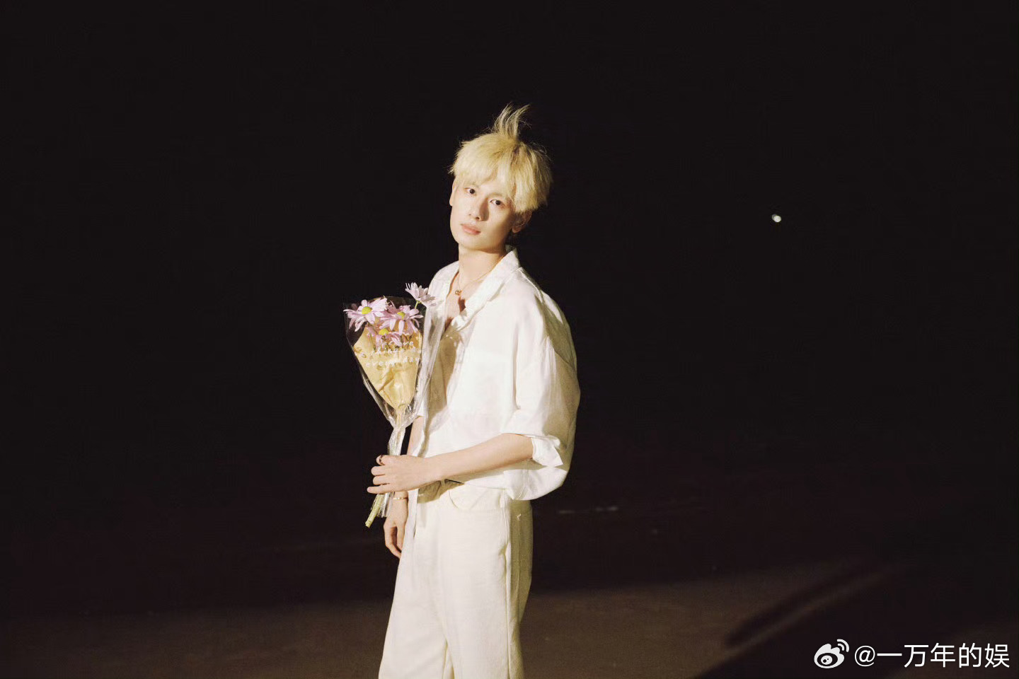 胡先煦金发帅得我有心事了把浪漫刻进骨子里的金发少年，踏海而来捧花赴约，每一帧写真