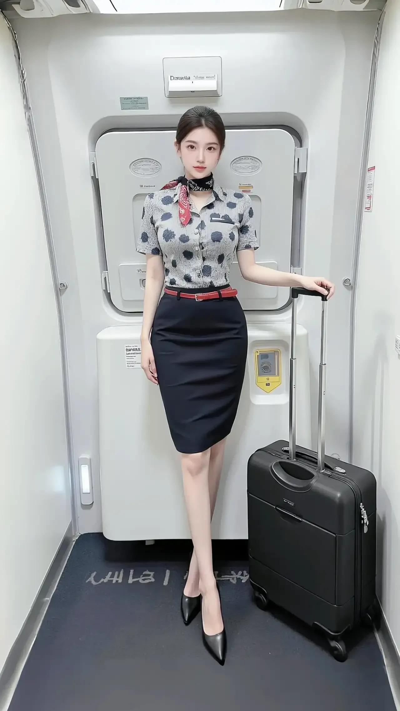 东方航空精致小仙女，这颜值和气质完胜一众女星。
