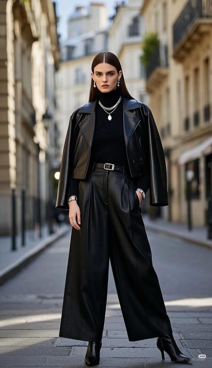 像冬季的阔腿裤，有九分、平鞋面、到地面等不同长度。不同长度的阔腿裤，选择搭配的鞋