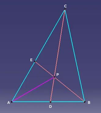 角分线与四点共圆
如图，△ABC中，∠A=60°，∠B与∠C的平分线BE、CD交