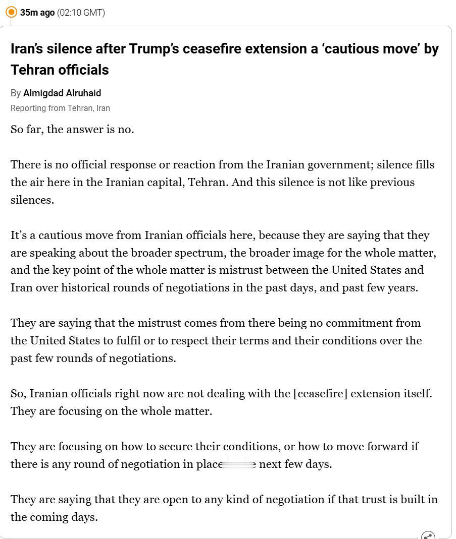 林一五：特朗普用语言表示自己占先手，伊朗用行动表示自己占先手。

在连续威胁了几