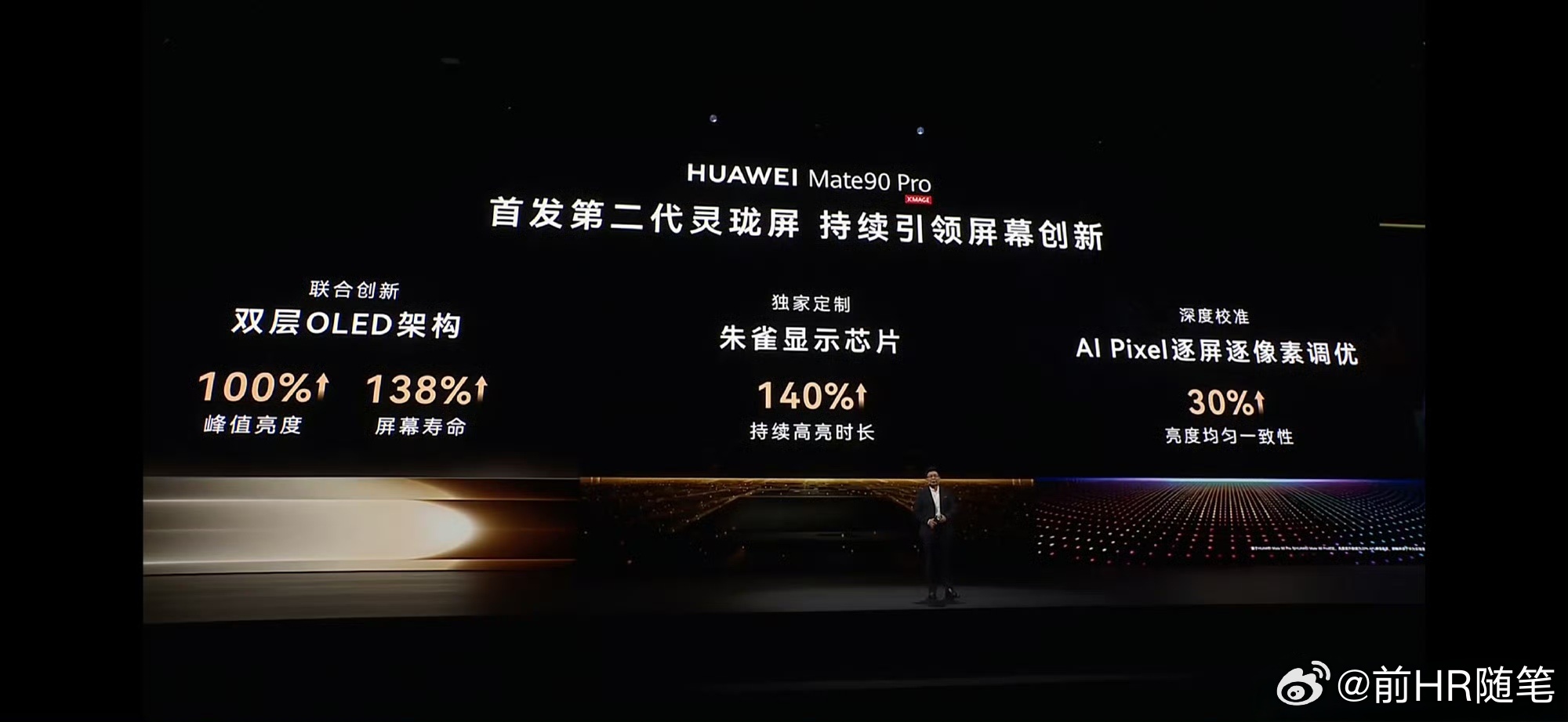 华为Mate90PM已经是第二代双层OLED屏幕了，友商跟不上，又落后一代了[笑
