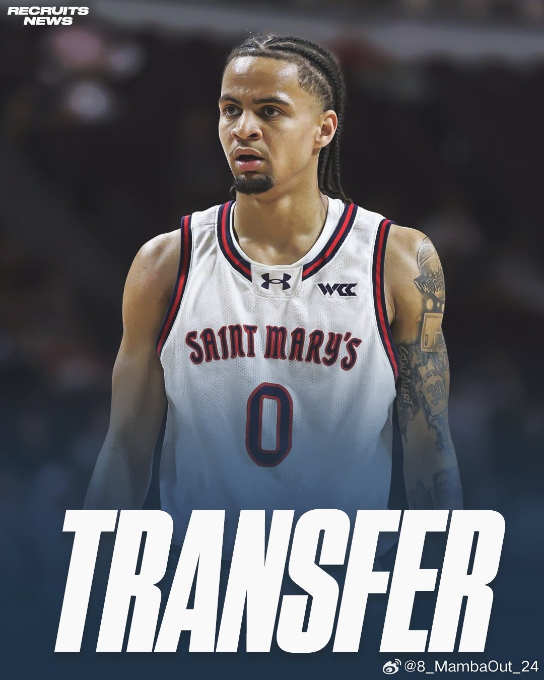 圣玛丽学院后卫米奇·刘易斯(Mikey Lewis)计划进入转学窗口这位身高6尺