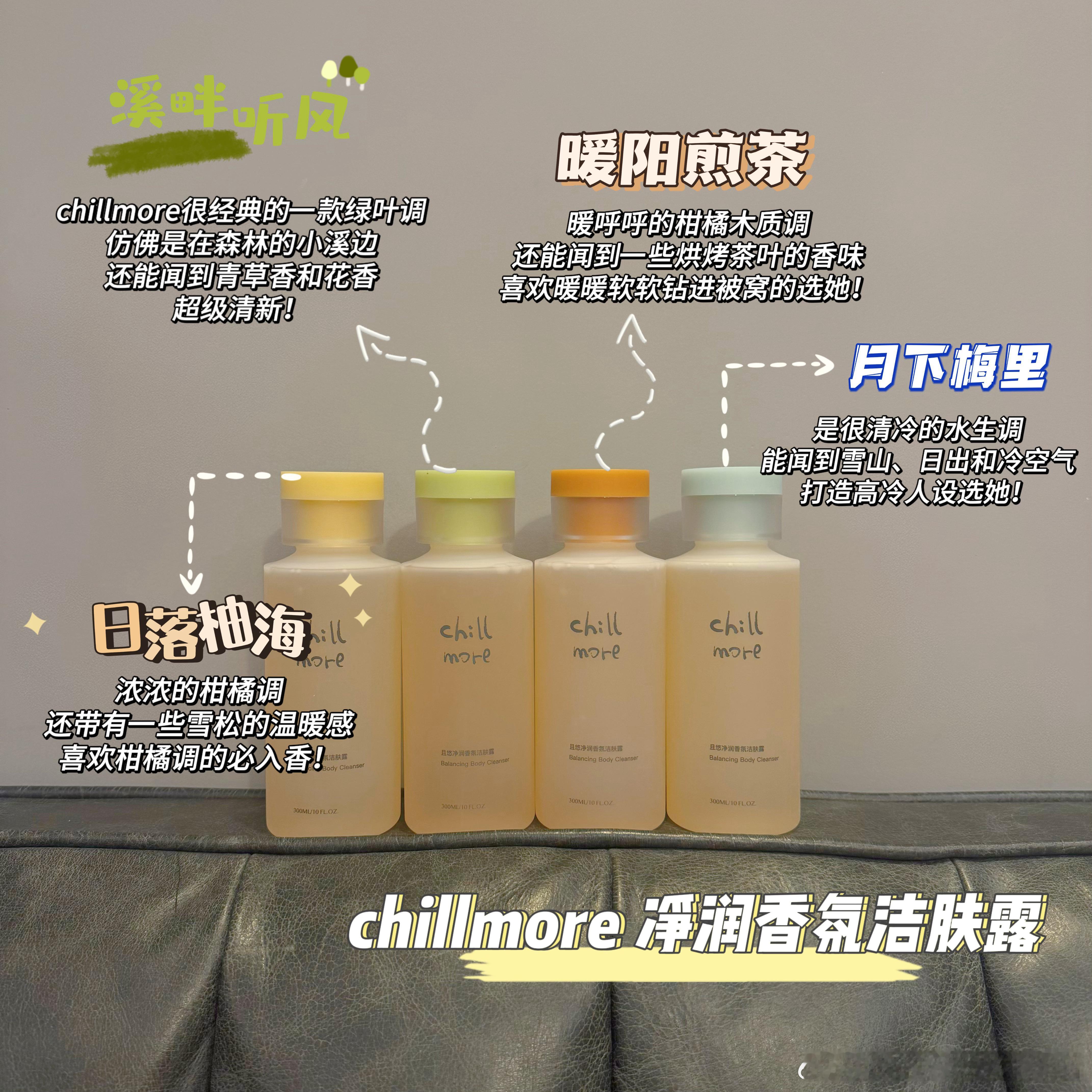 chillmore且悠出了一些新产品和味道！俺来品味品味！首先是洁肤露！这包装好