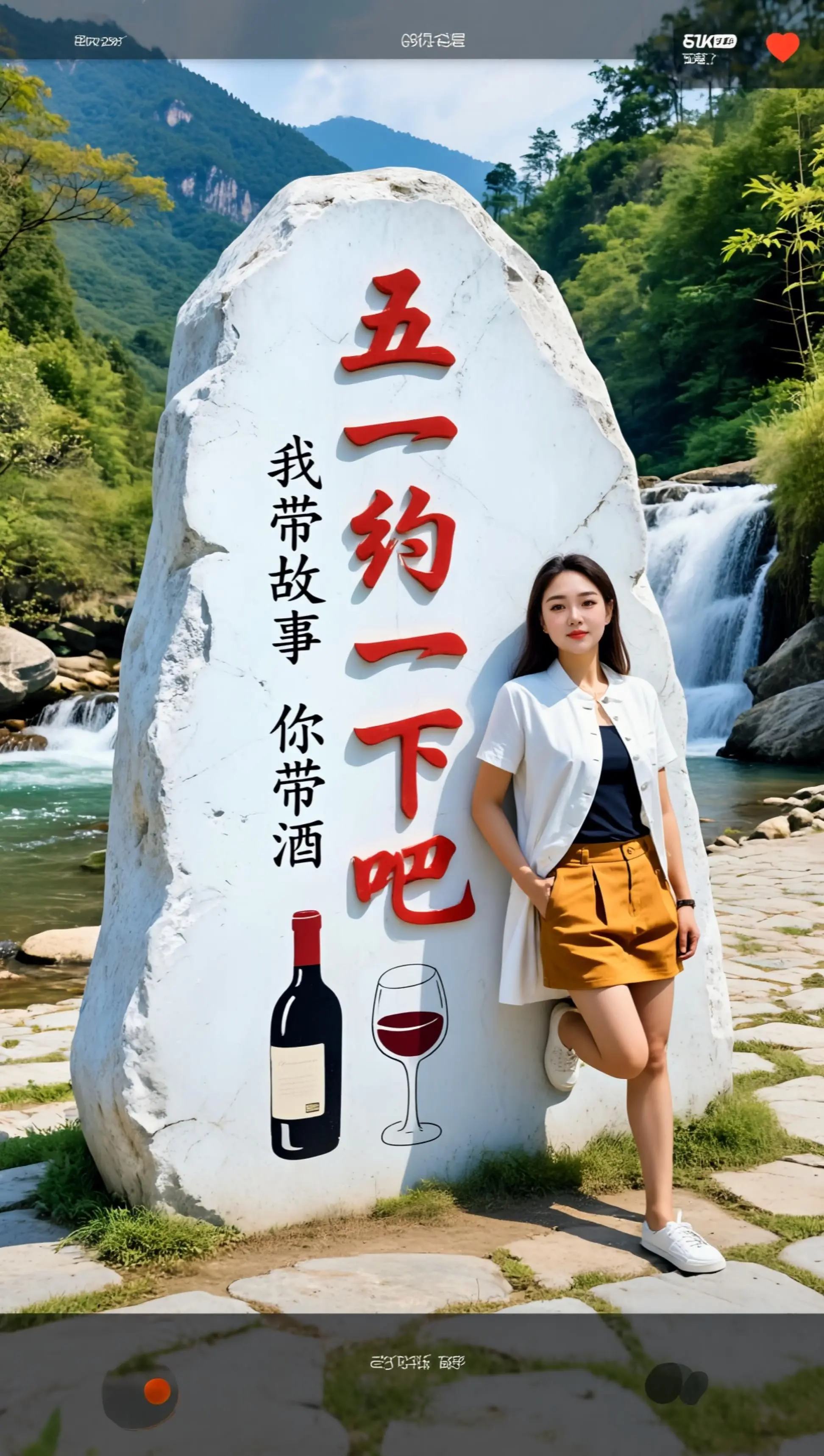 AI假日随拍 ai创作 有山有水的背景图