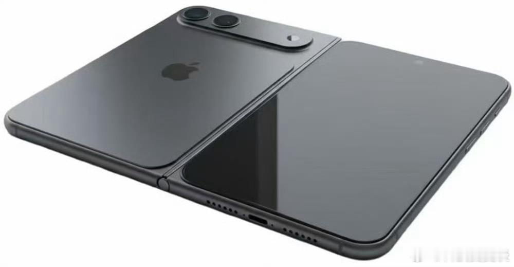 从曝光的外观来看目前iPhone折叠屏只能说一般般不知道到时候折痕控制的怎么样特