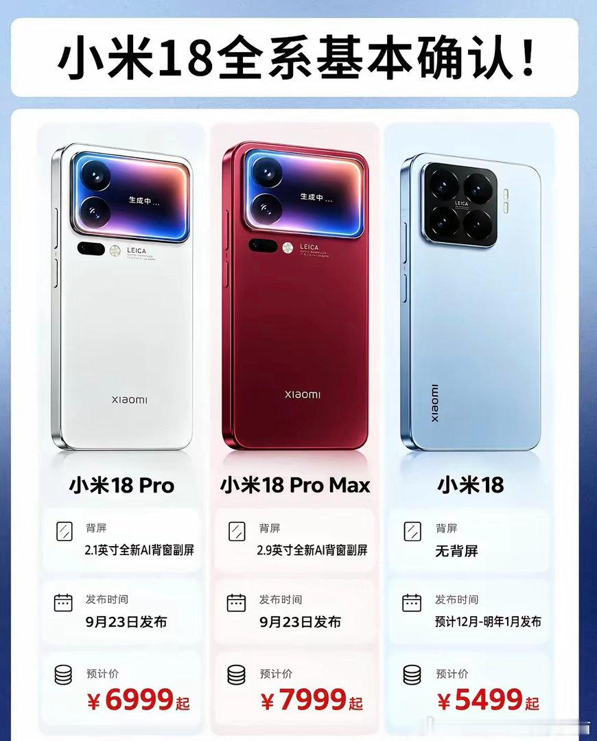 小米18Pro系列传奇一瞬预计即将在9月23日发布的小米手机或将迎来销量突破，新