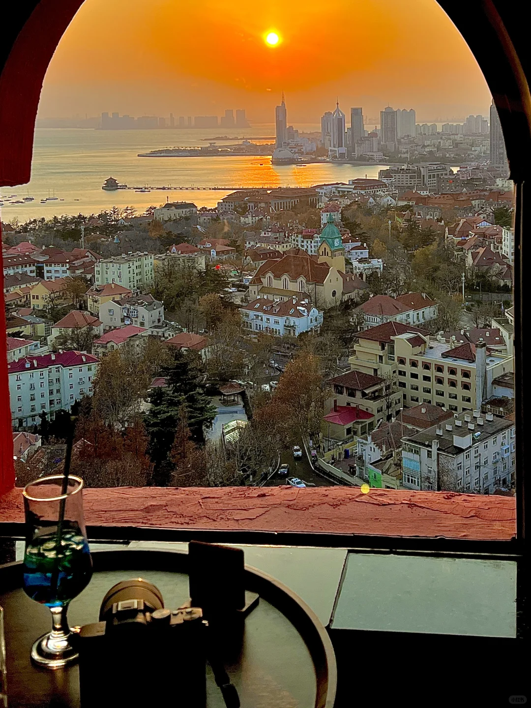 不是欧洲！！！是青岛！！！实况橘子海🌅