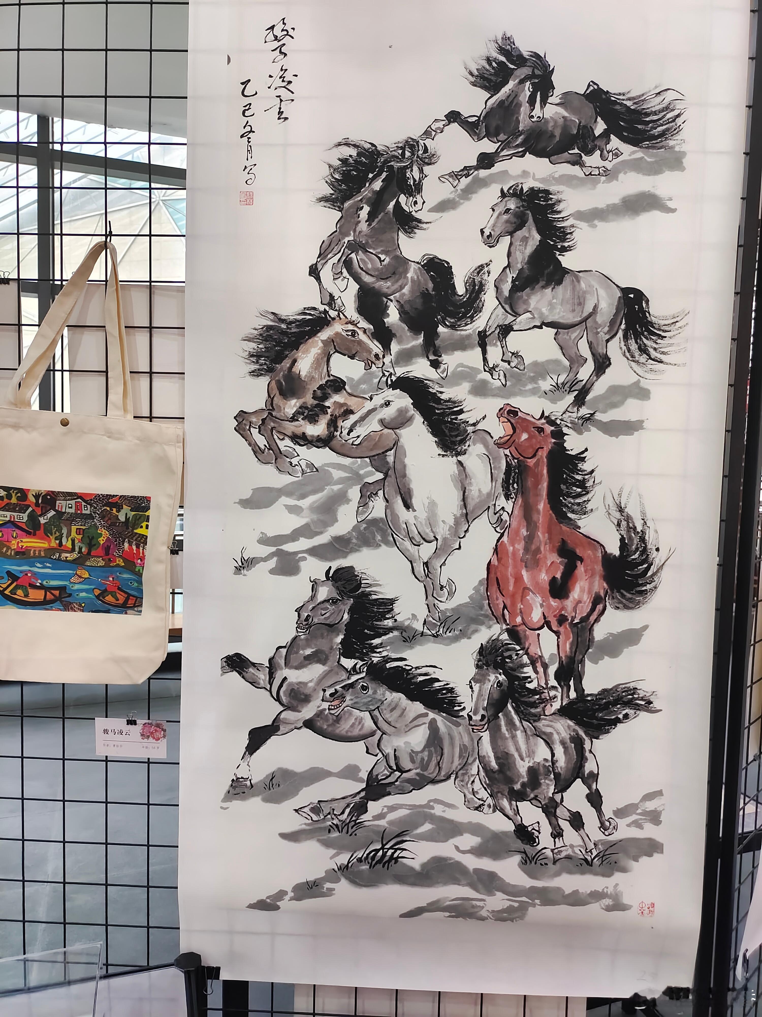 定海古城东海云廊画展，这国画画的真是太棒了！国画