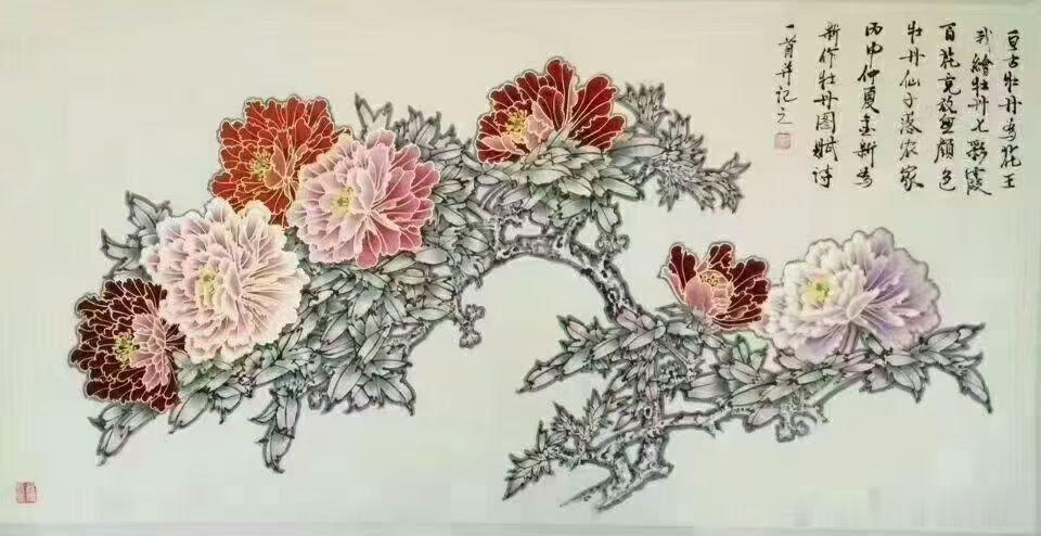 名家作品友情代理推荐分享【王金新】“牡丹花王”，笔名：鑫墨，山东省德州市人，毕业