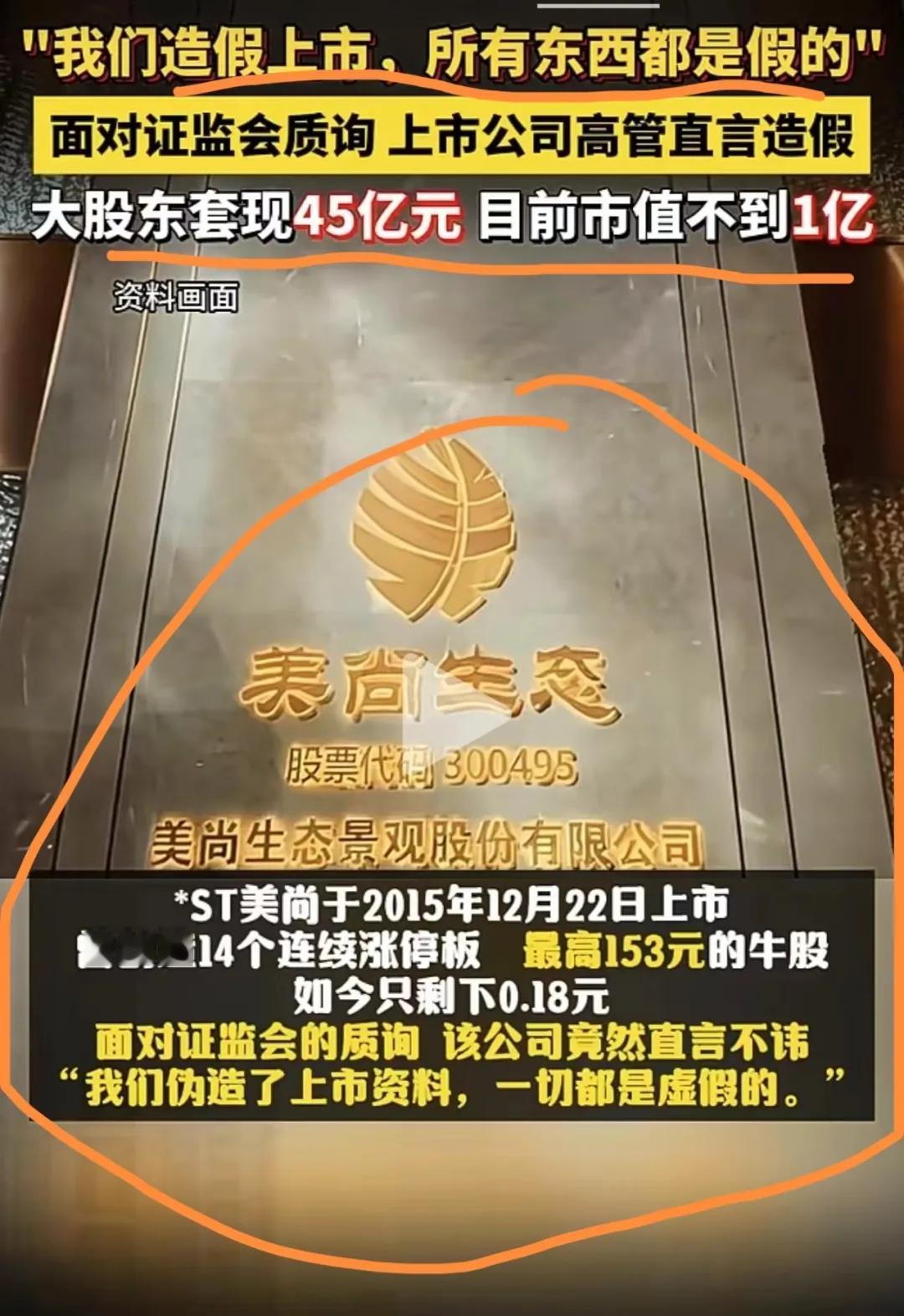 今天一件气愤的事，上市公司ST美尚面对证监会质询，直接摊牌了，“我们就是造假上市