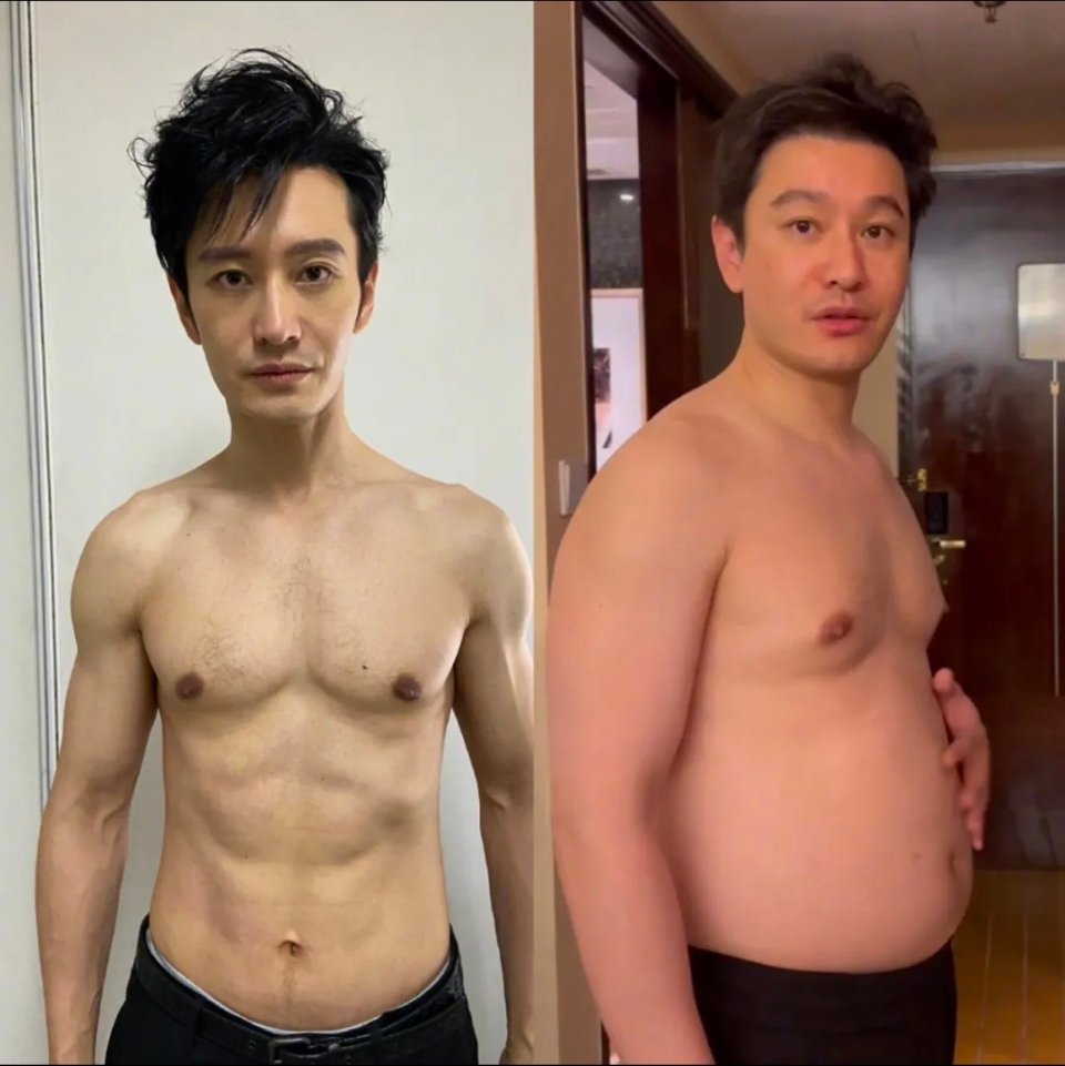 黄晓明为拍电影《阳光俱乐部》增肥30斤！这变化太惊人！为艺术豁出去了[并不简单]