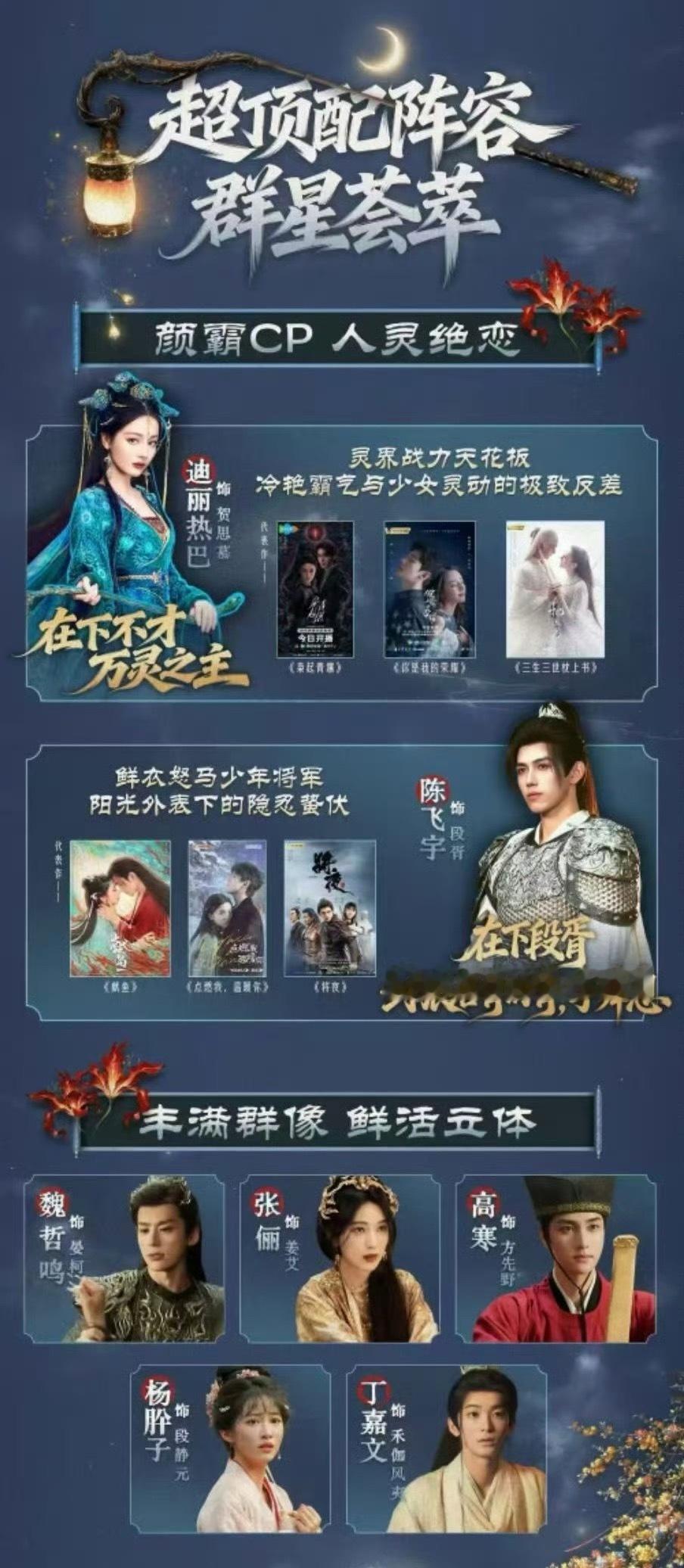 迪丽热巴、陈飞宇慕胥辞开始招商了，预计3月播出！ 