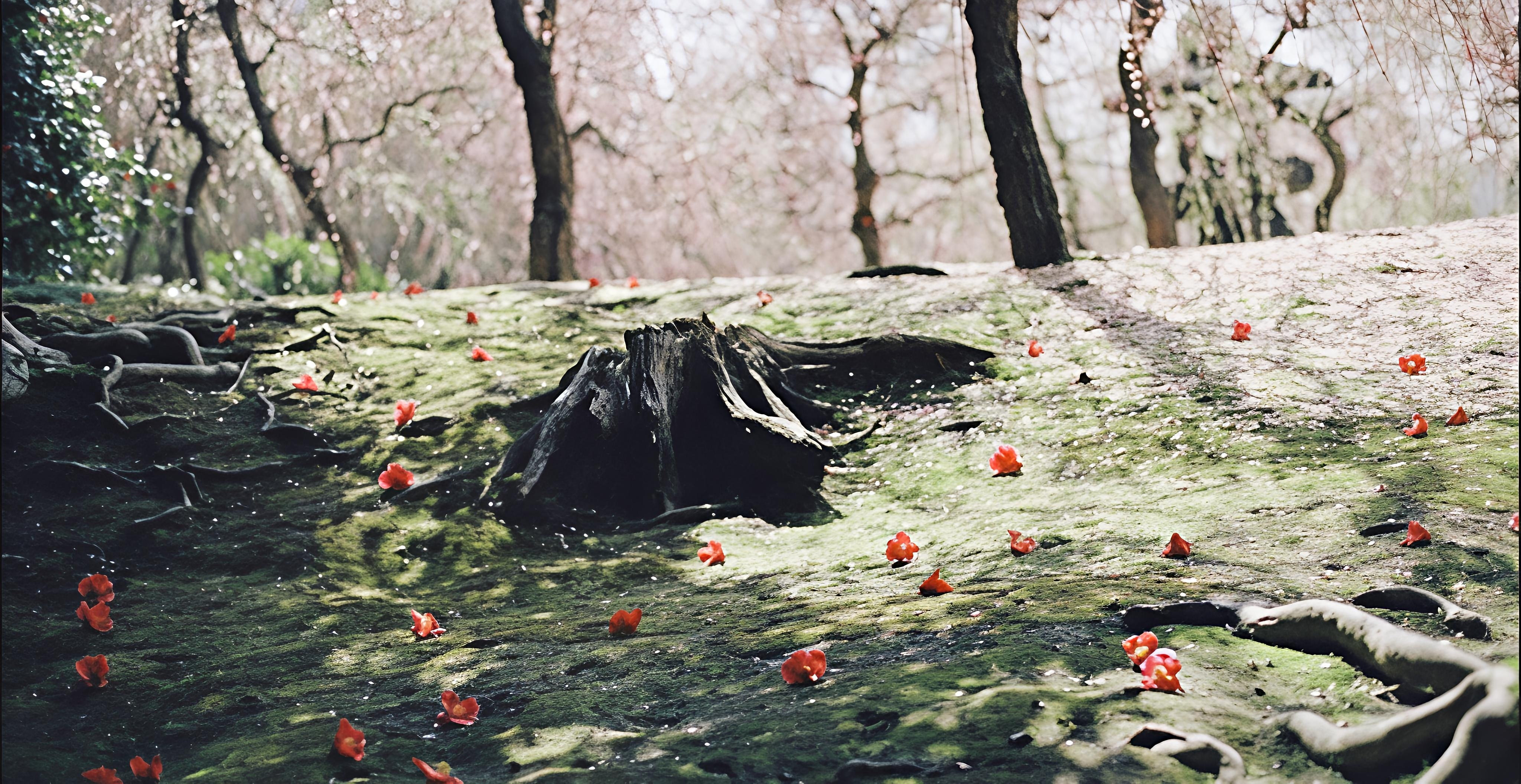 嗯，四月，潮湿的心情变得蓬松。让我们试试这个春天，试试它丰富的明朗，试试它野玫瑰