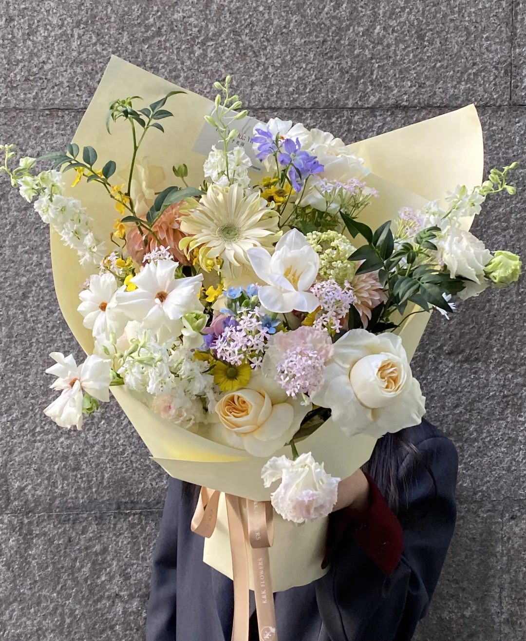 素雅清新花束｜奶油黄花束｜北京花店
