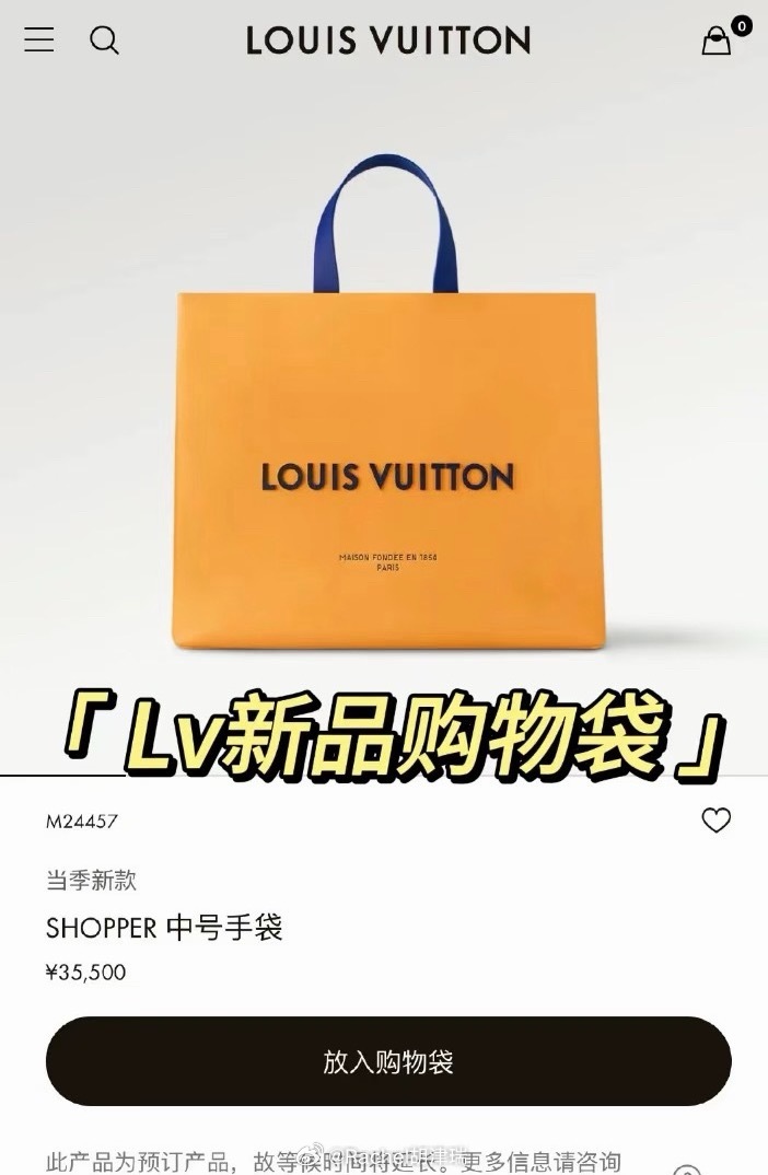 3.5W一个的LV纸袋 不如LV纸袋diy一下lv