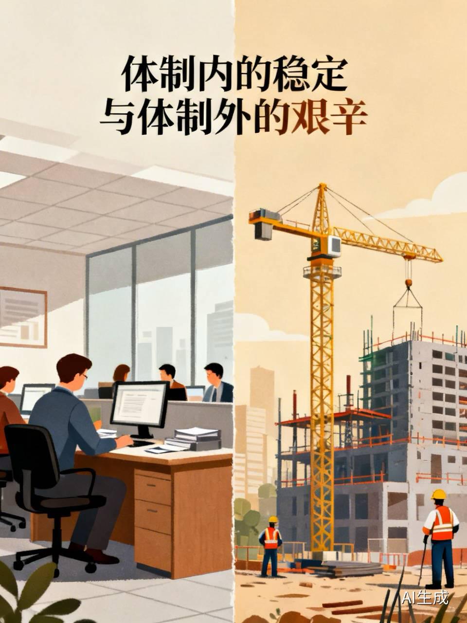 和一个体制内的朋友聊天，他说其实不想让孩子进入体制内，外人看到的是稳定，里面人感