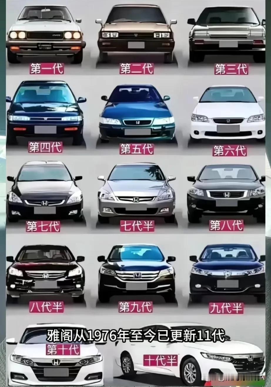不用反驳，本田雅阁迄今为止，第十代是最好看的，估计是巅峰了，你喜欢哪代呢？雅阁 