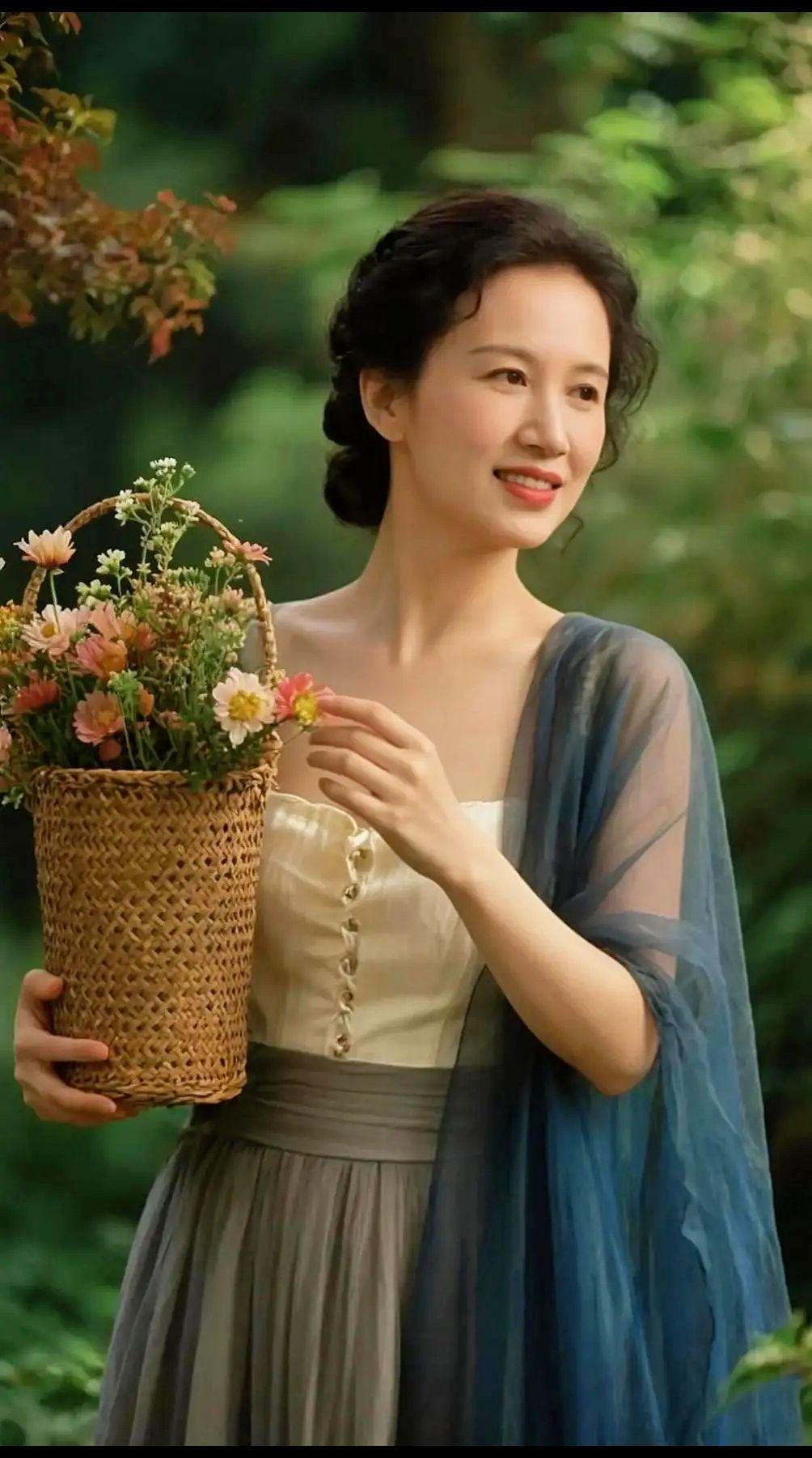 这花篮里的花比我的钱包还丰富，真想问问它们：“你们是开得有多努力，才这么鲜艳？”