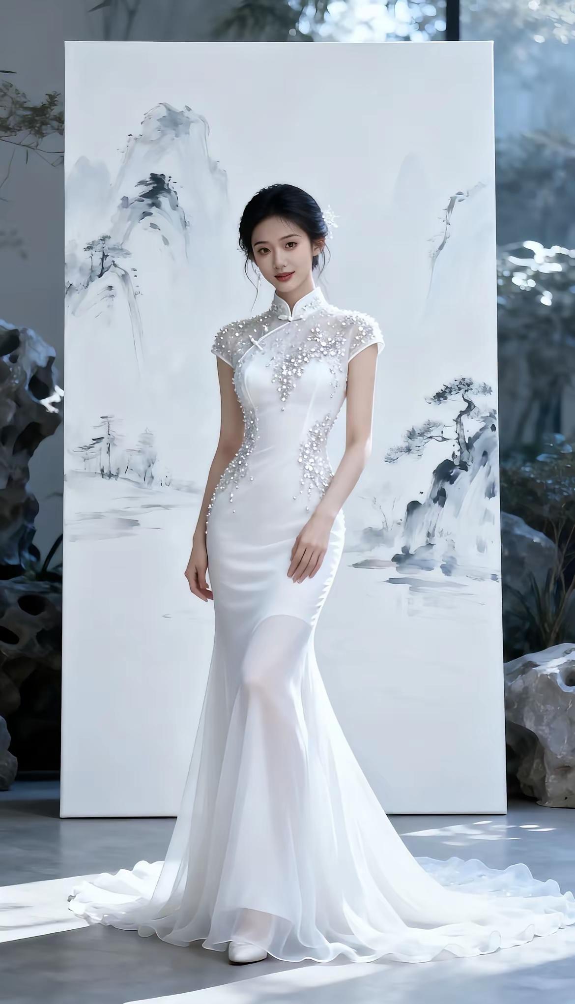 东方韵味与现代时尚的完美融合，惊艳的婚纱摄影！