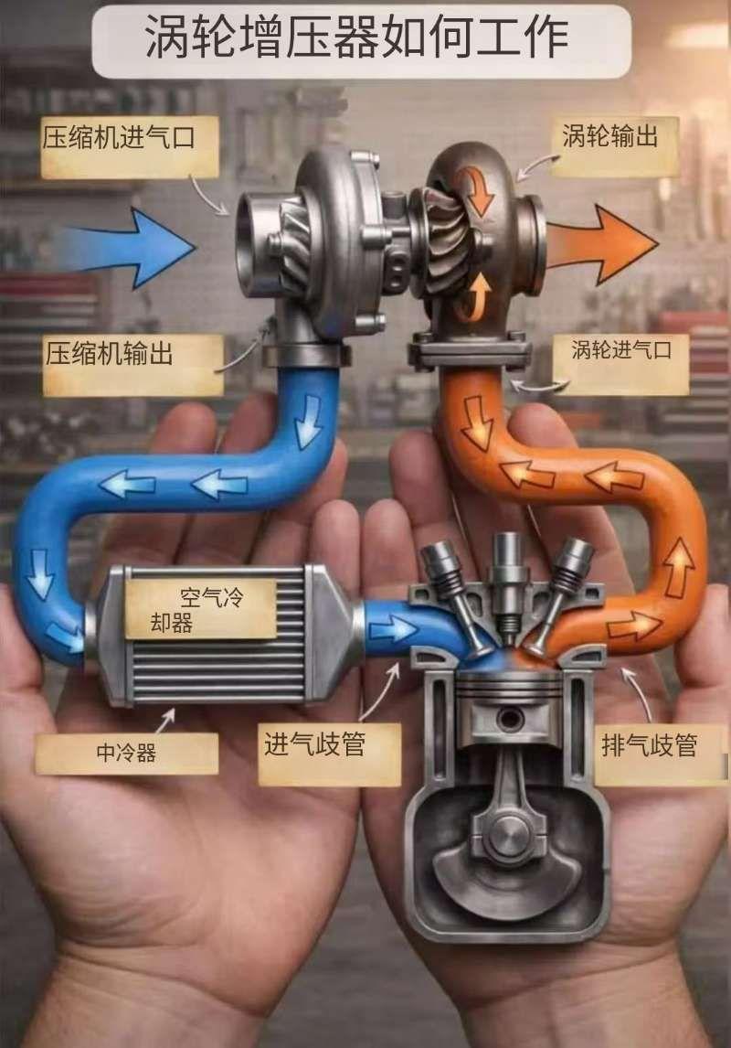 涡轮增压器原理科普
 
你以为涡轮，就只是换挡时那声“咻咻”的酷响，还有引擎盖下
