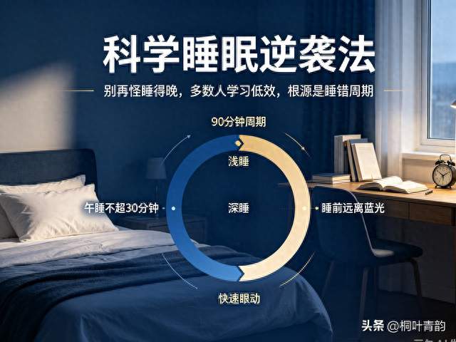 科学睡眠逆袭法：别再怪睡得晚，多数人学习低效，根源是睡错周期