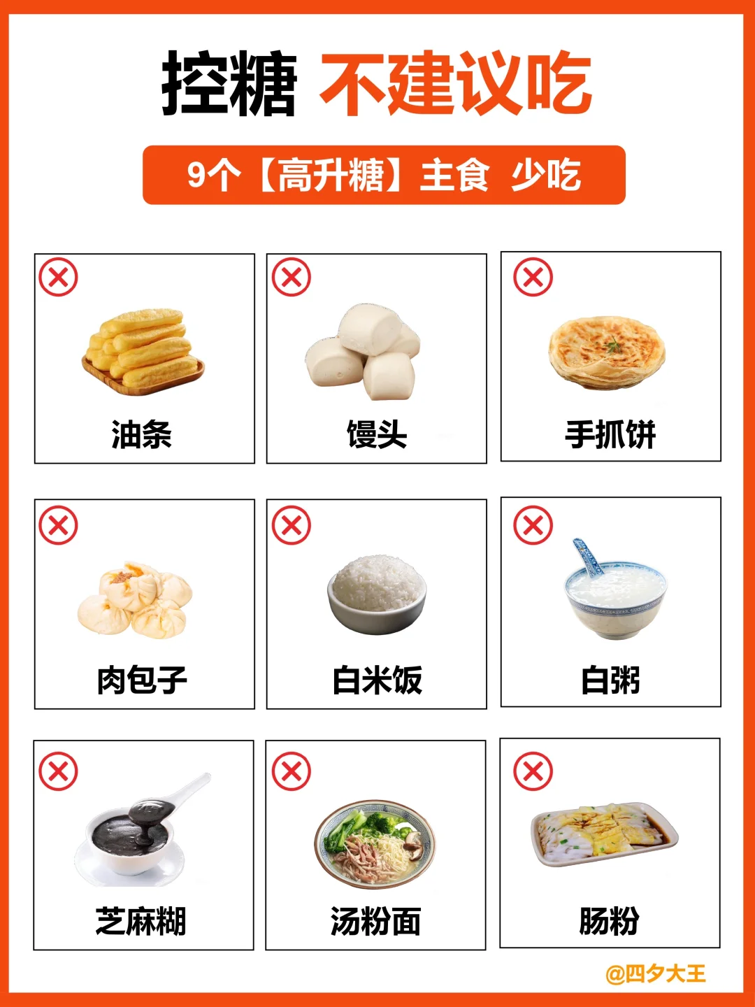 孕期控糖丨9吃9不吃！升糖VS稳糖超全清单