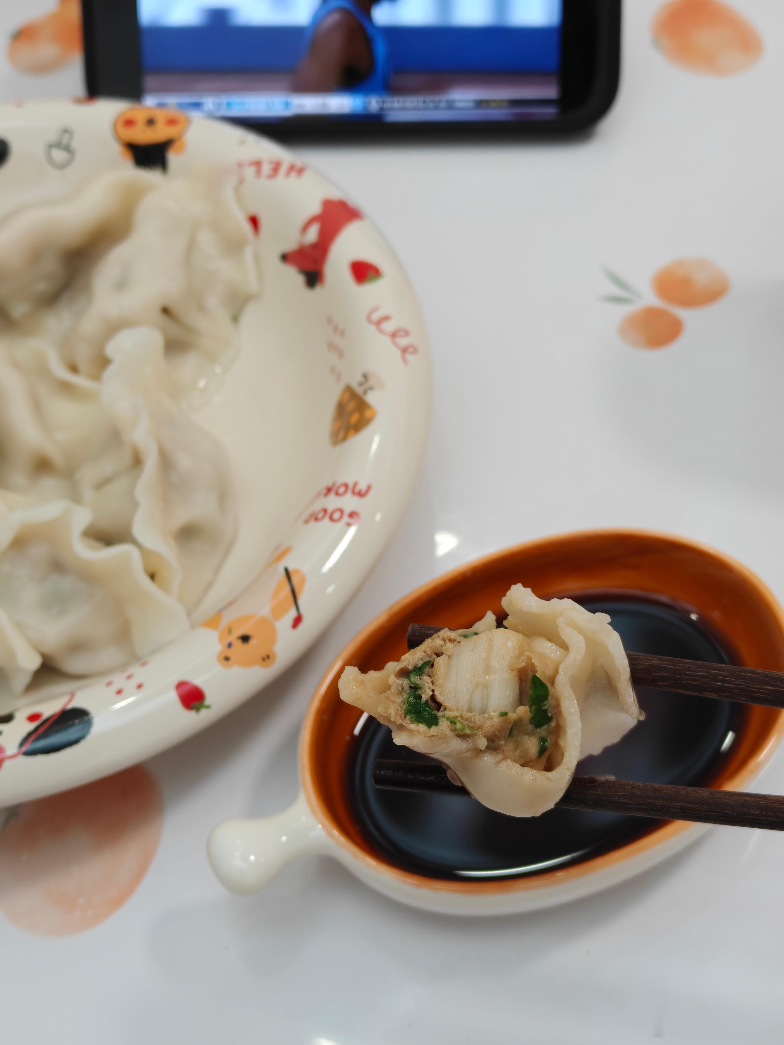 中午我自己包的扇贝丁水饺，真香[doge] 