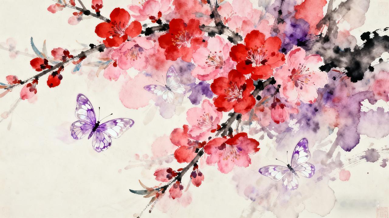 一枝红杏百花香，迎风招展跃高墙。
诗人笔下赞其美，不恋庭深绽艳阳。
艳骨凝香迷蝶