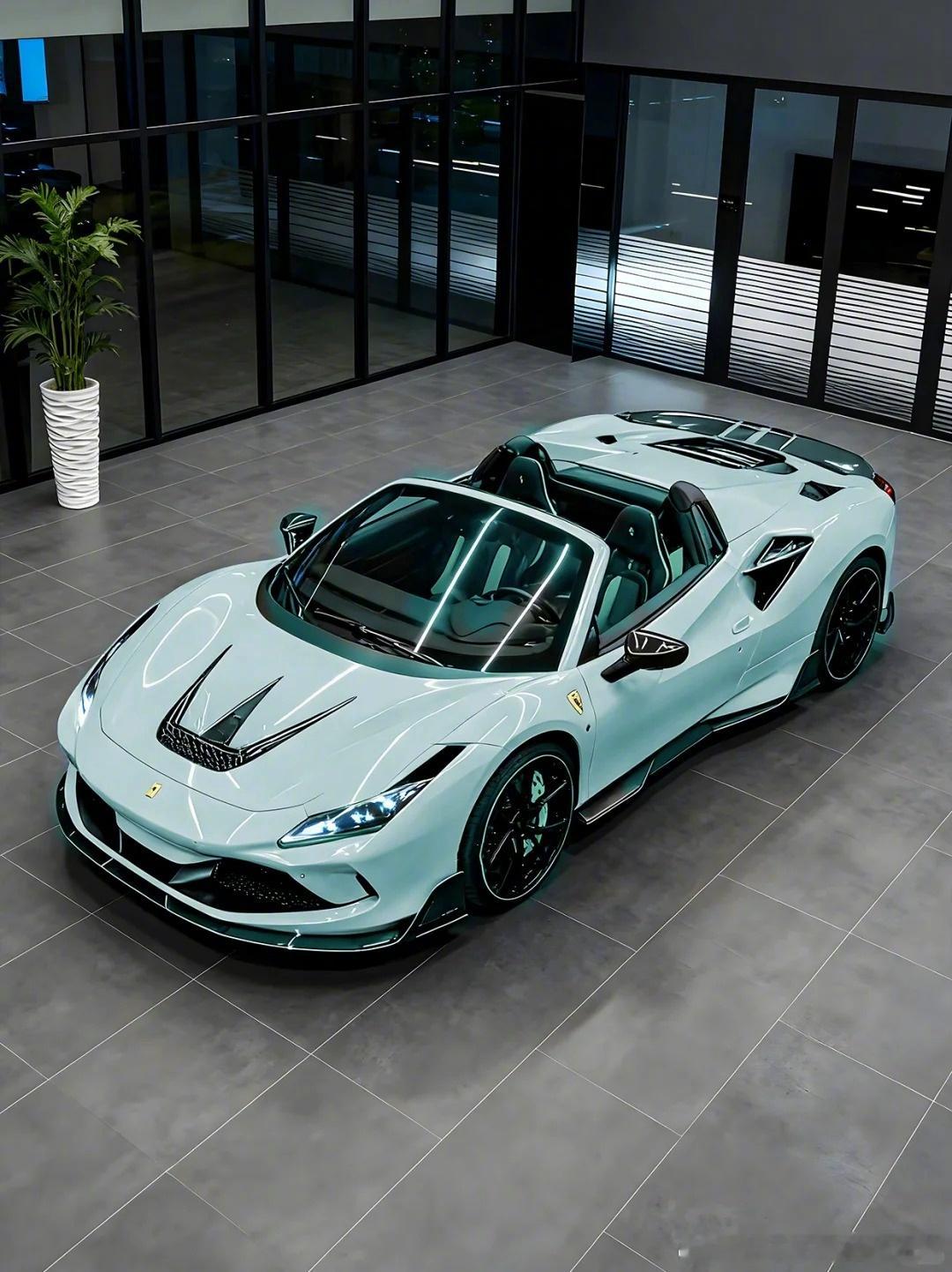 这个颜色的法拉利也太少见了，太清新了[点赞] ​​​