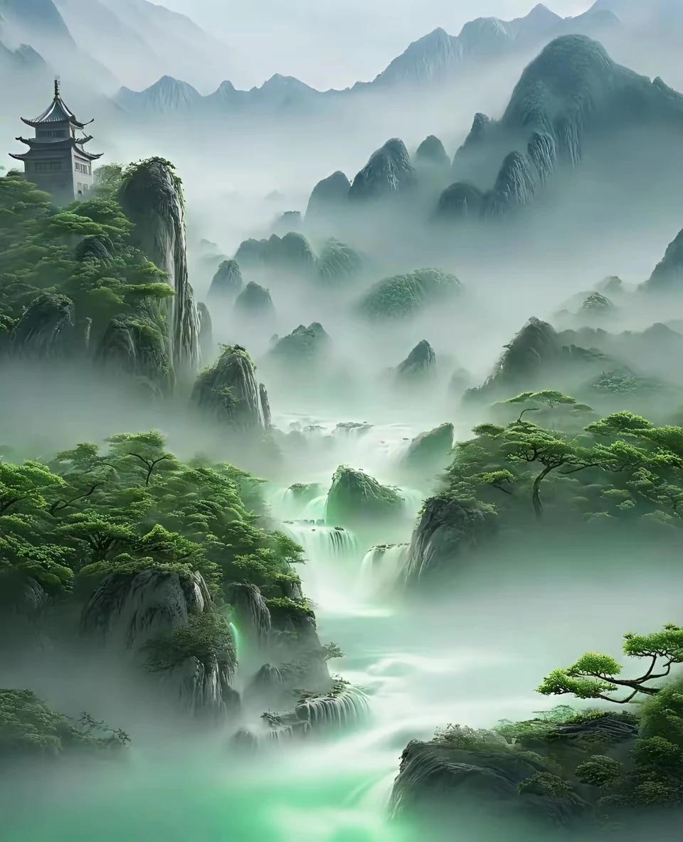 上联：万水滔滔流东海
下联：千山枕浪入云天
[微风][微风][微风][微风][微