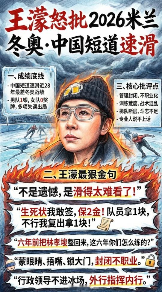 换一个人来批评，我都要重新思考一下，但王濛站出来说这些话吧——确实不太好听——还