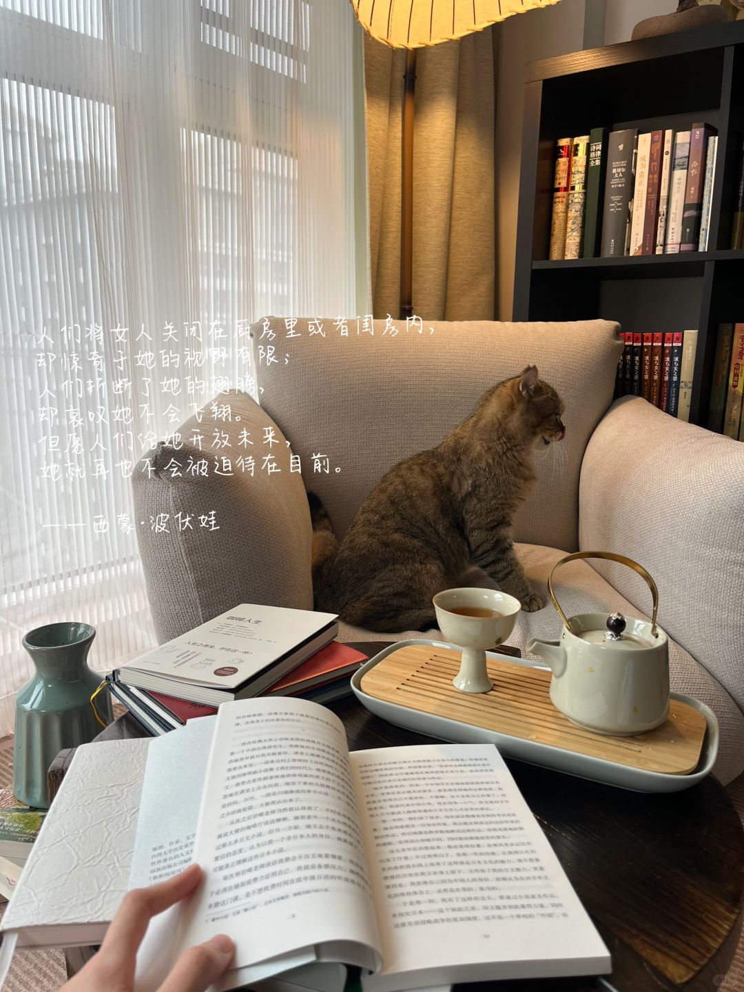 我认为每位女性都该努力去争取一些别人拿不走的东西：
	
一间不受打扰独属于自己的...