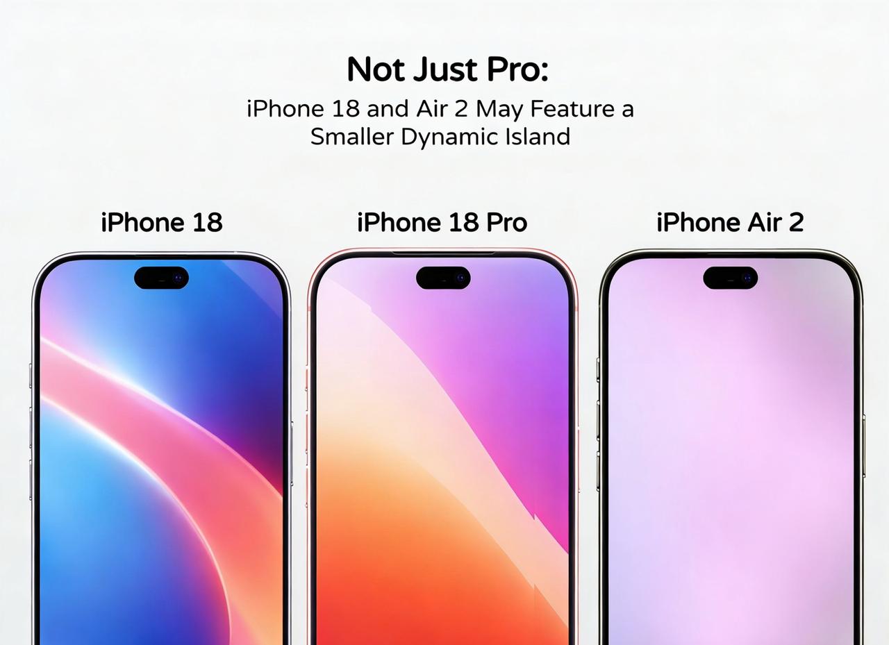 【iPhone 18 & Air 2 同步升级，更小灵动岛来了】最新消息显示，i
