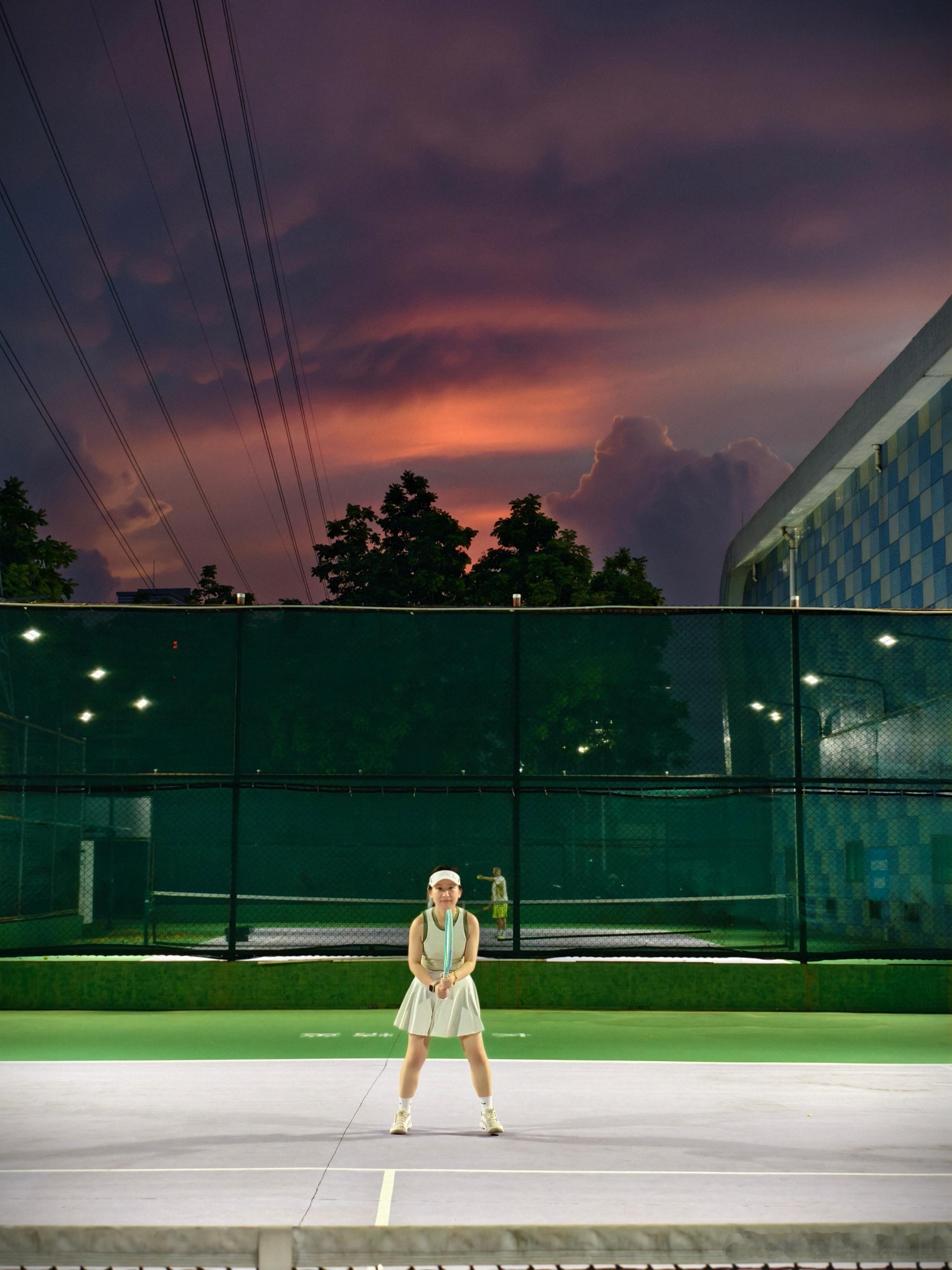 🎾周五打球日🌇绝美晚霞让我遇上了！[哇] ​​​