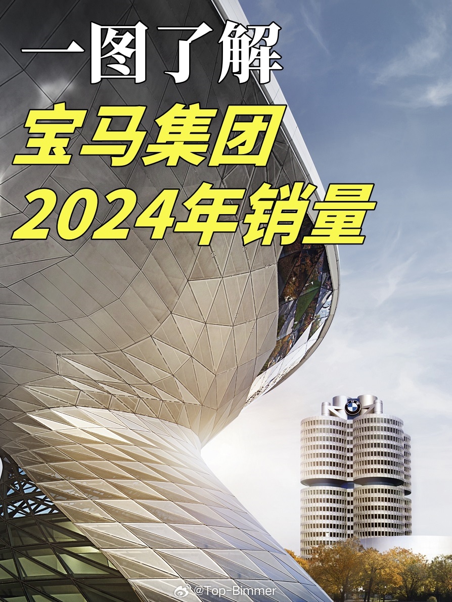 宝马集团2024年销量数据： 