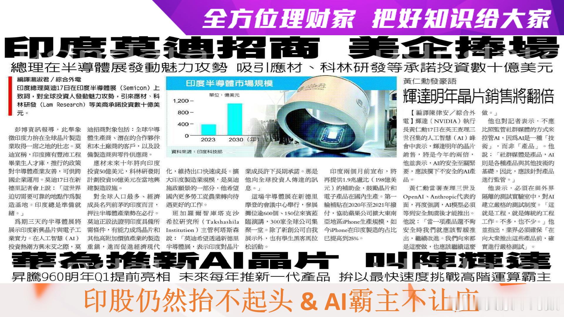 全方位理财家，把好知识给大家～〈每日一分钟，能知天下事〉（引用图文之解析度已尽量