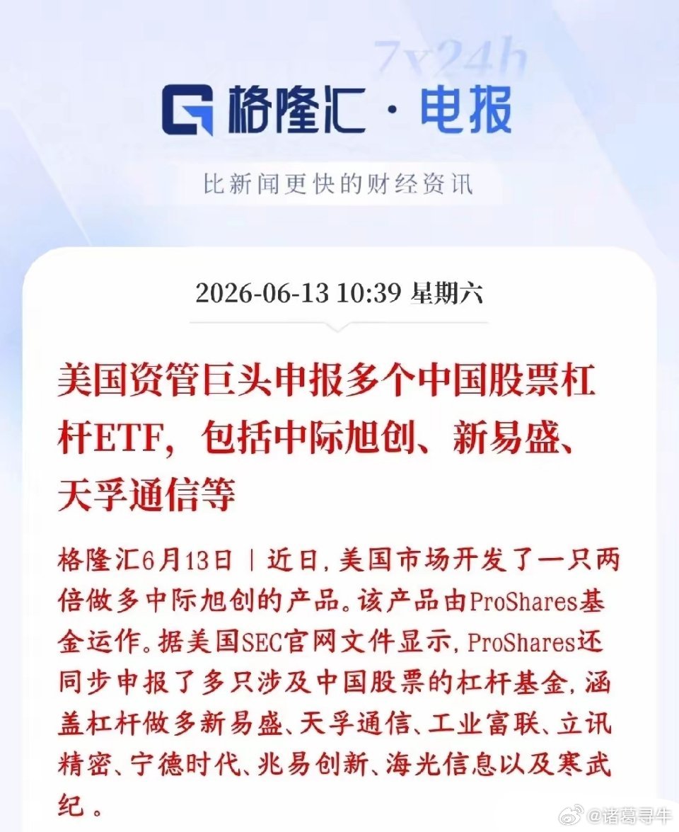 美国资本要给A股科技股加杠杆？已经开始着手申报了美国知名资管公司在美国股市申报发