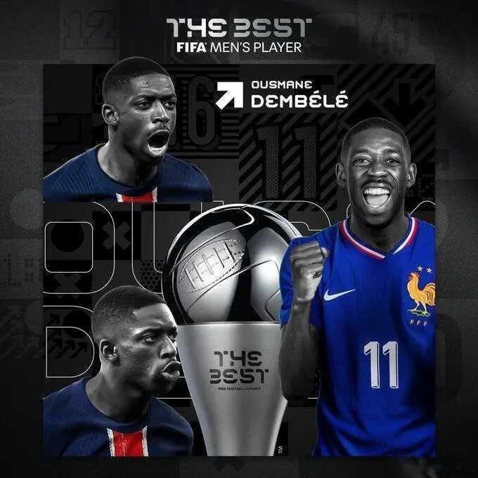 28岁登贝莱获世界足球先生！90后首人+创4大纪录 3个月前夺金球奖北京时间12