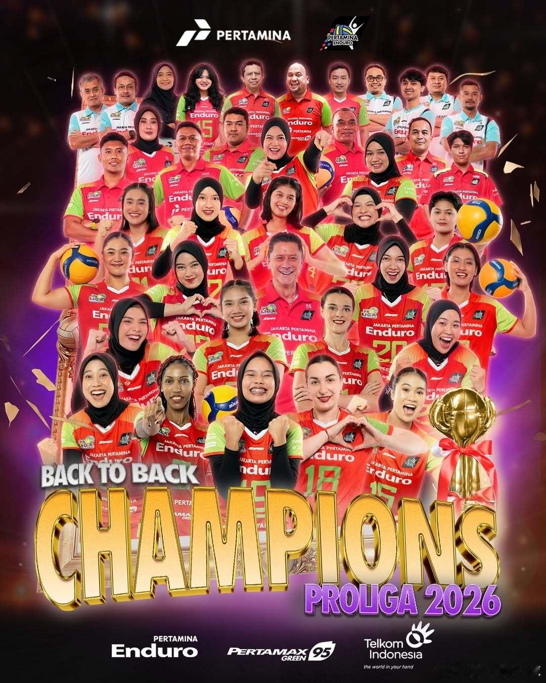 国际排坛动态 恭喜沃隆科娃这个最强打工人，帮助雅加达国家石油蝉联印尼女排联赛冠军