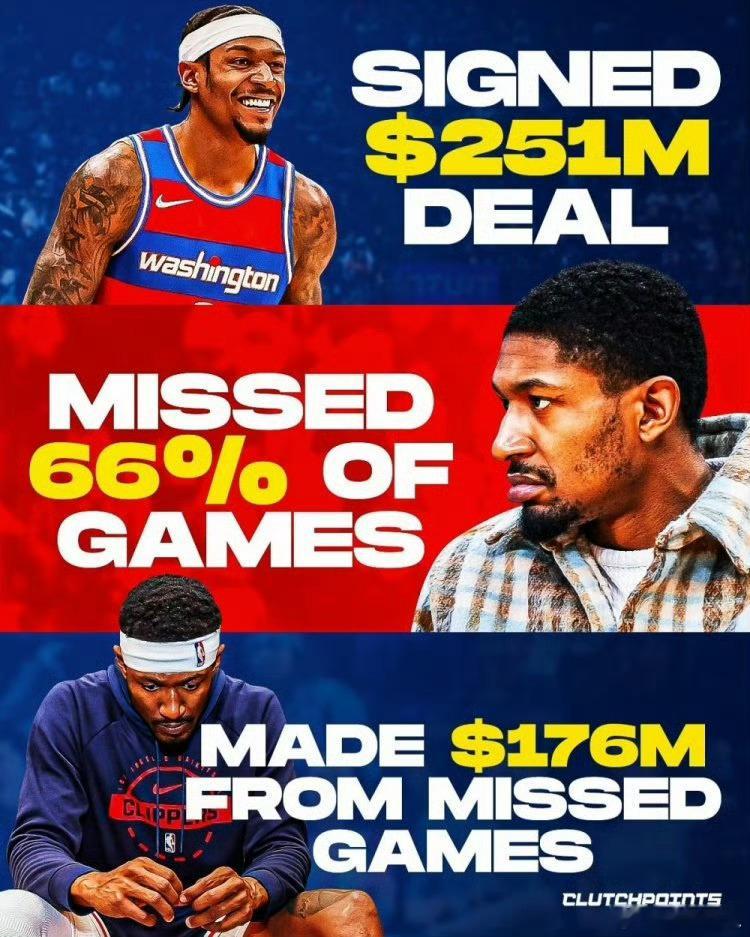 【】 💥布拉德利-比尔在上周对阵太阳的比赛中遭遇髋部骨折，将接受手术，赛季报销