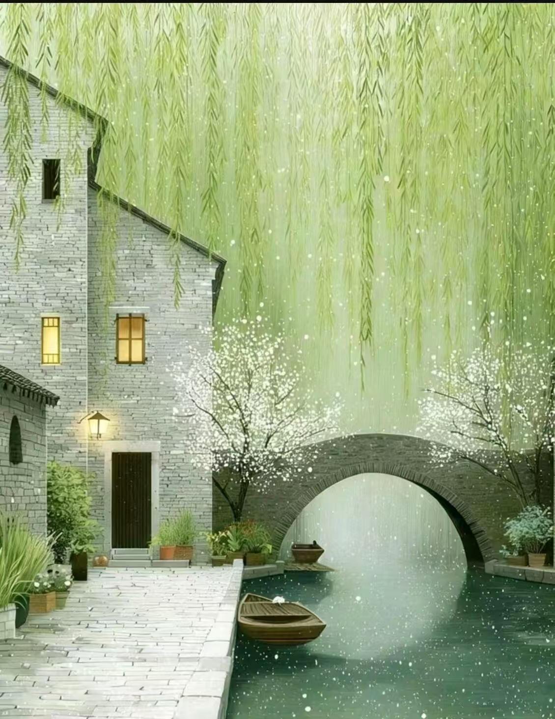 客游
青阳难赋愁，
处处韶光溜。
妍芳柳绿在，
客随春自悠。