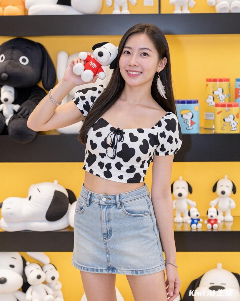 一堆可爱的物件和可爱的大美女