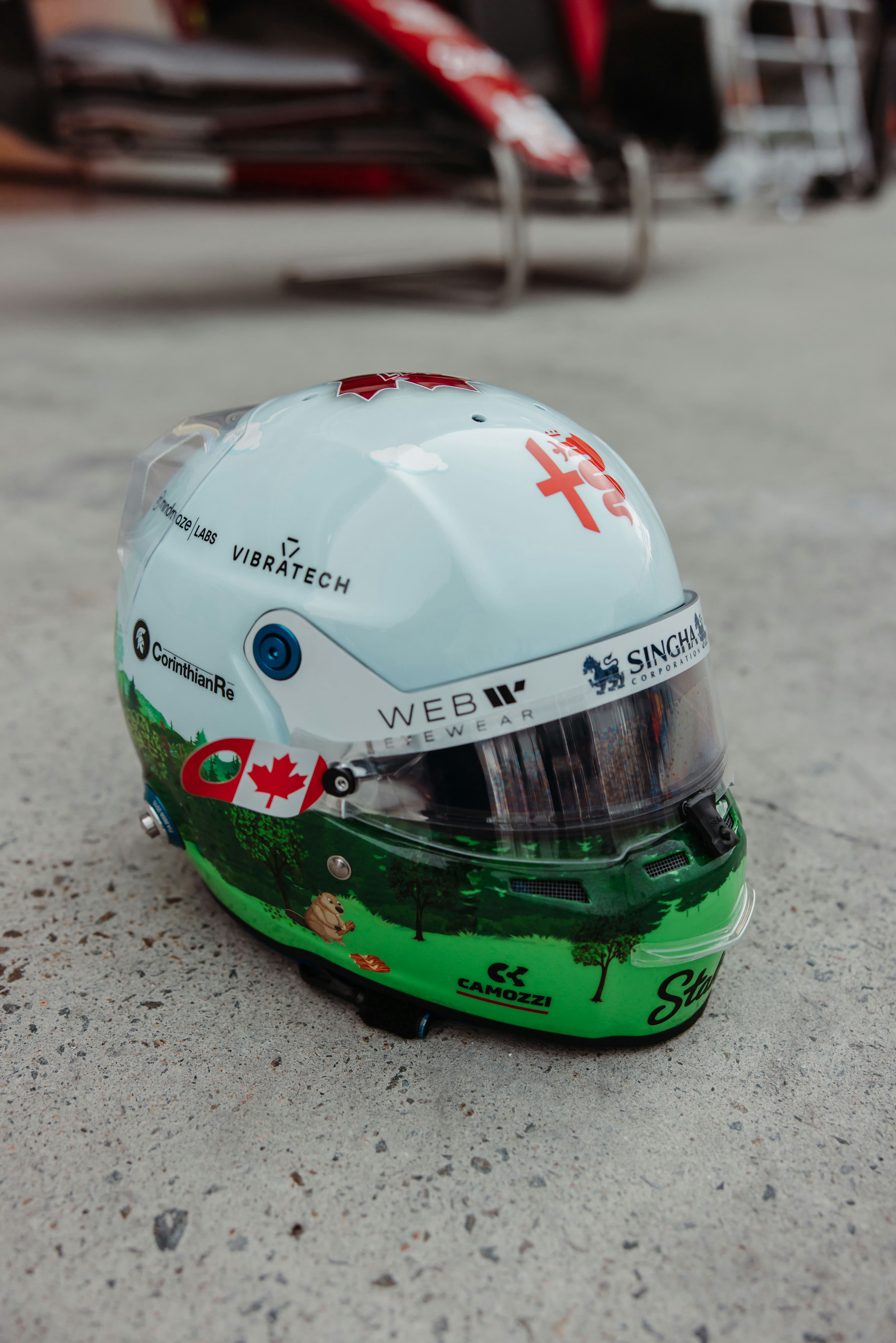 本周末，芬兰人77号的头盔，有点意思！#F1##2023F1加拿大大奖赛##Ca