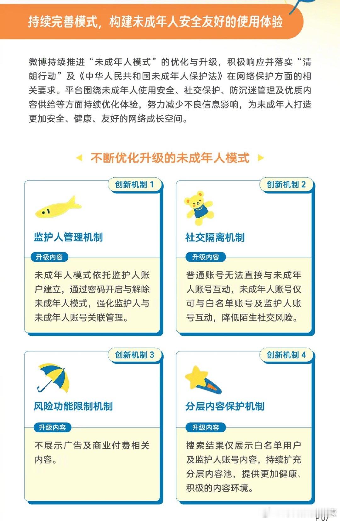 【微博未成年人保护报告 】微博未成年人模式4机制 6月1日，发文：微博持续推进“