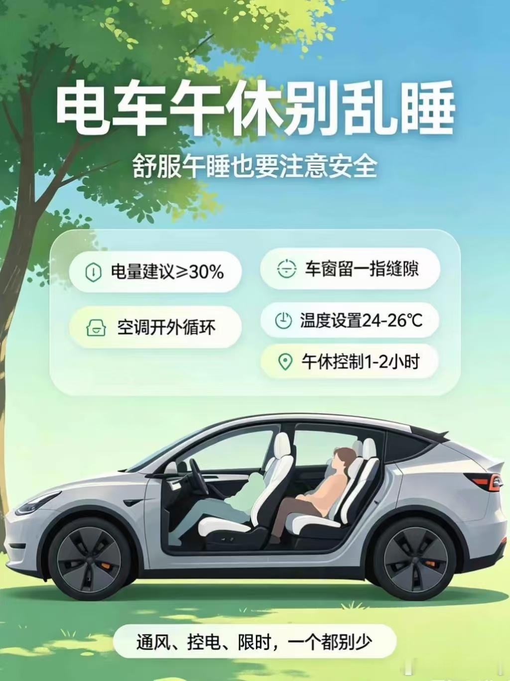 越来越多人选择在车里短暂休息，核心离不开新能源的普及。油车不敢长时间怠速开空调，