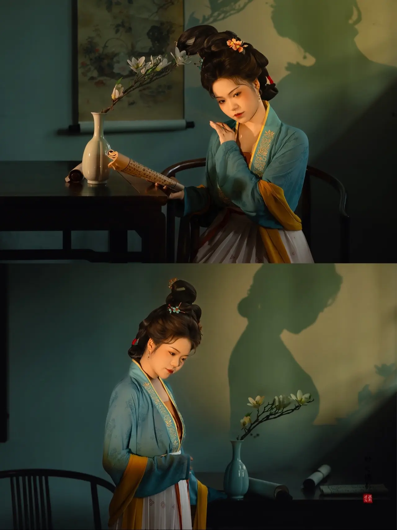 对影成三人！