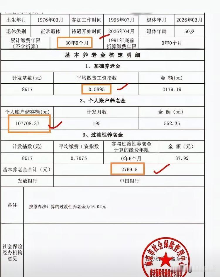 这份养老金核定单，折射出中国普通企业退休女性最真实的晚年经济画像。

数据背后是